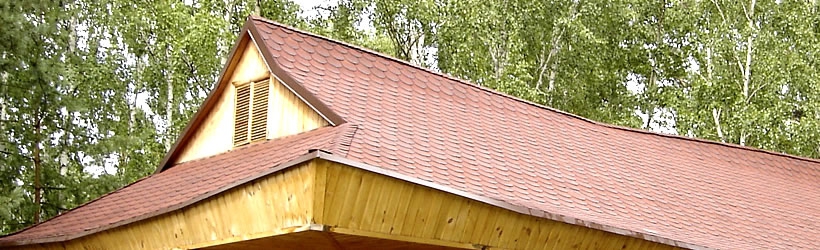 The roof of shingles