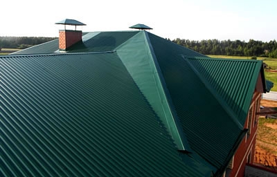 Roof of corrugated